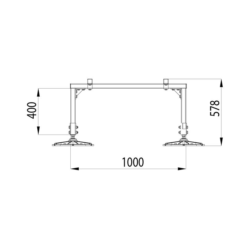 Конструкция опорная для установки оборудования TECHNORAPTOR FOOT 1000х1200 HD КМ TR0208
