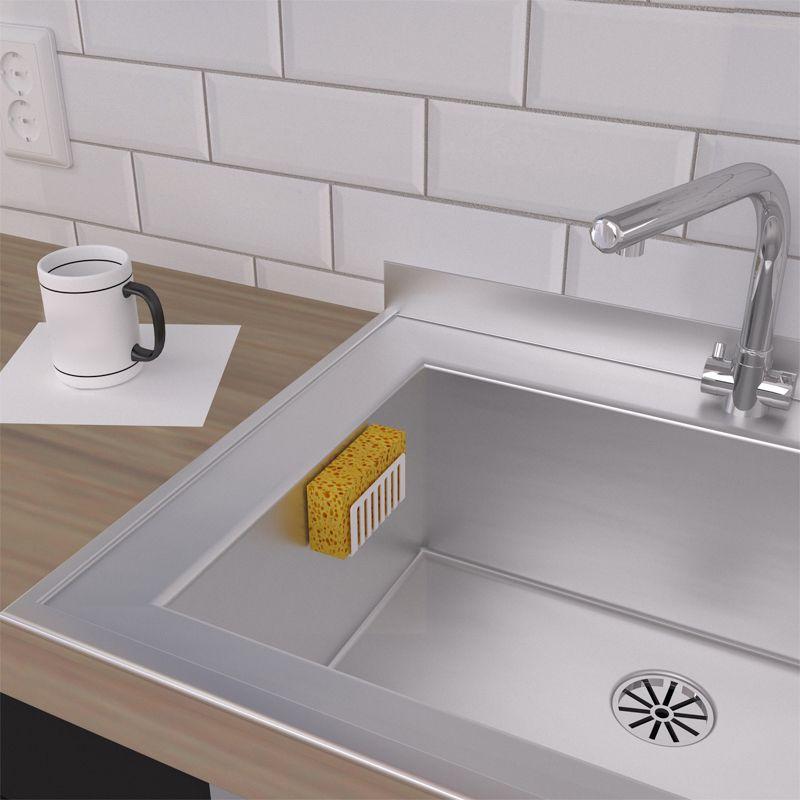 Держатель для хранения губки и кухонной утвари монтаж без сверления бел. Rexant 38-0694