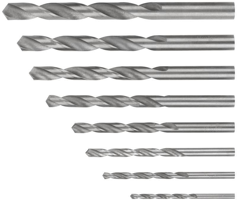 Набор сверл по металлу HSS угол заточки 118град. пласт. кейс 8шт (3-4-5-6-7-8-9-10мм) MOS 35600М