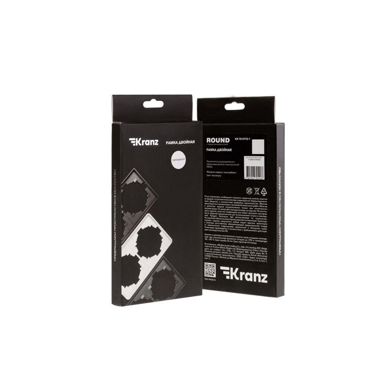 Рамка 2-м ROUND MIELE перламутр Kranz KR-78-0752-1