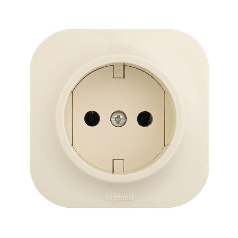 Розетка 1-м ОП Quteo 16А IP20 2P без заземл. без защ. шторок сл. кость IEK 782240