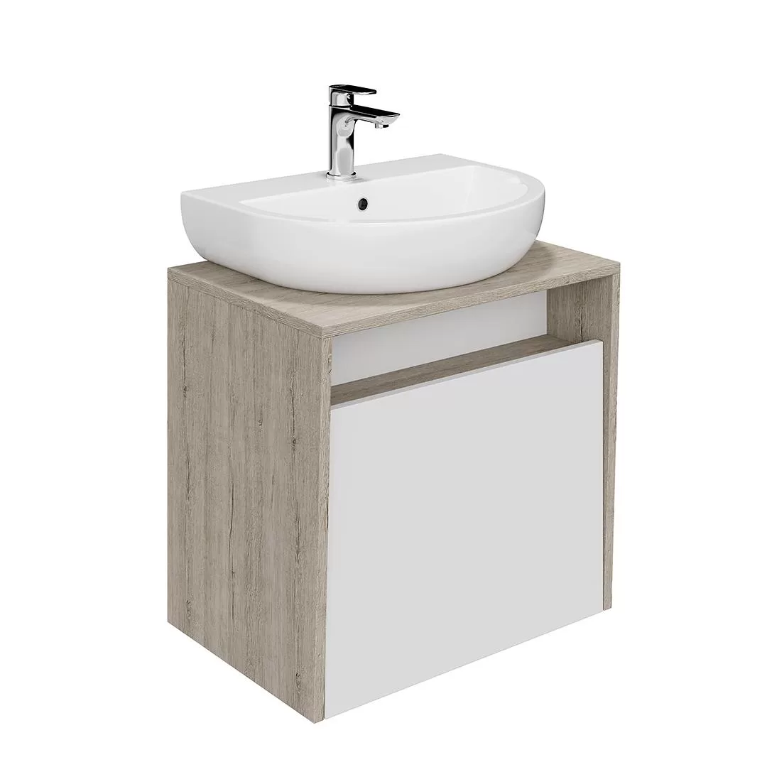 Тумба PRO подвесная 1 ящик 60, белая глянцевая