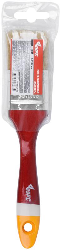 Кисть флейцевая "Мастер" 1.5дюйм (38мм) натур. щетина деревянная ручка КУРС 00834