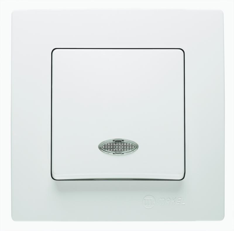 Выключатель 1-кл. Lillium с подсветкой Makel 32001021