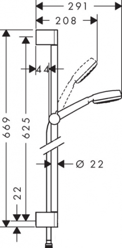 Душевой гарнитур Hansgrohe Crometta 100 26652400