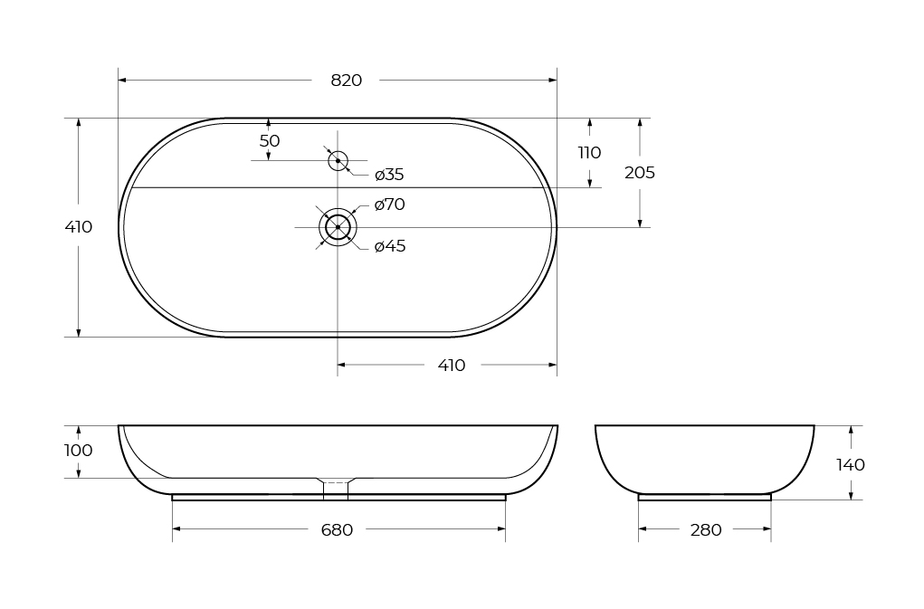 Накладная раковина BelBagno BB1347