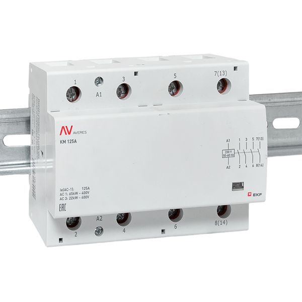 Контактор модульный КМ 125А 4NO 230VAC (6 мод.) AVERES EKF km-av-6-125-40-230V