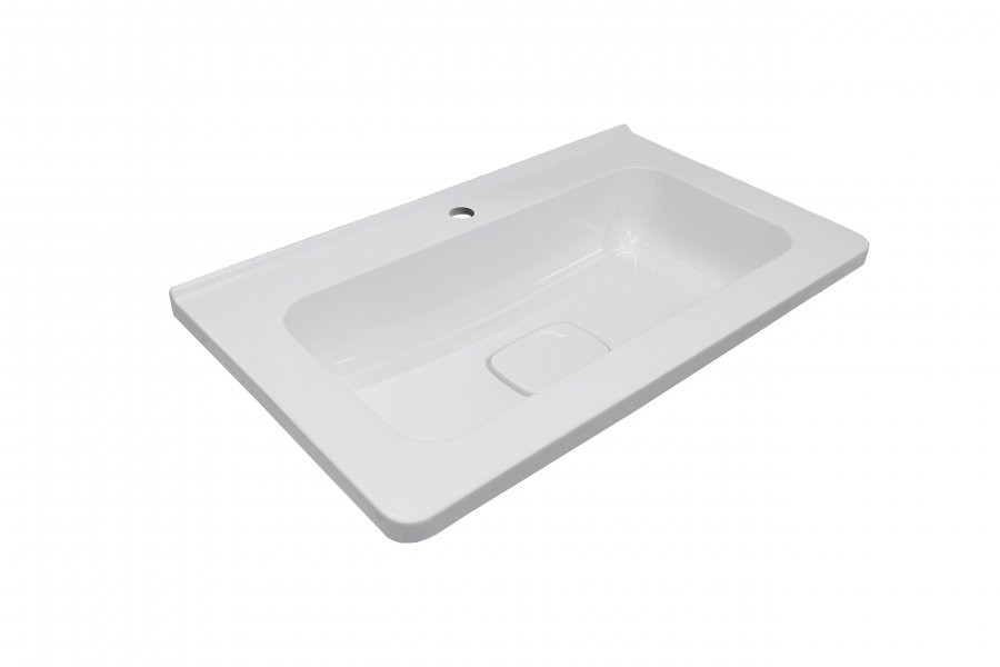 Тумба подвесная "Бергамо мини 70" (2 ящ.) Люкс антискрейтч белый, PLUS