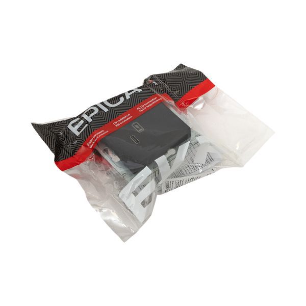 Розетка СП Эпика USB-С быстрая механизм черн. EKF UP1-SOB-USBCF