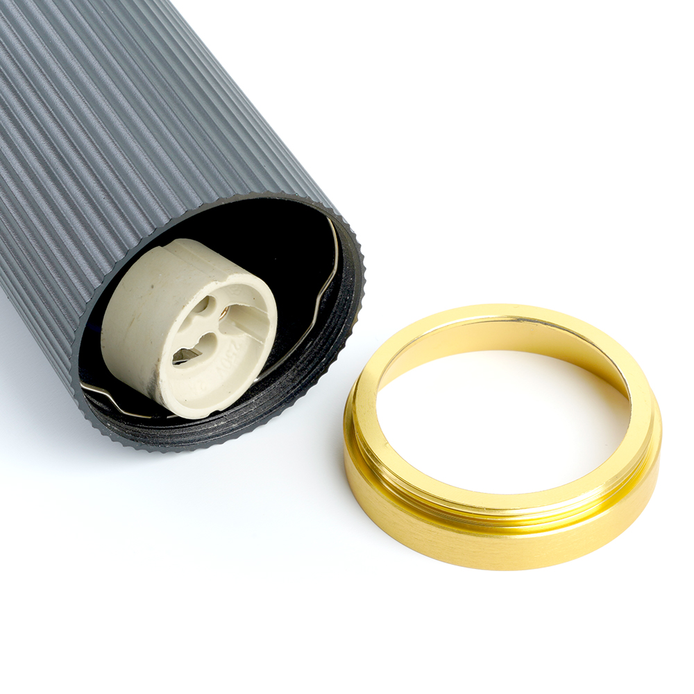 Светильник ДСО GU10 без лампы на подвесе черный античное золото