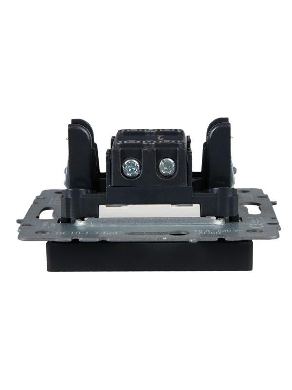 Выключатель проходной 1-кл. СП BRITE ВС10-1-7-БрГ 10А с индик. механизм графит IEK BR-V12-1-10-K53