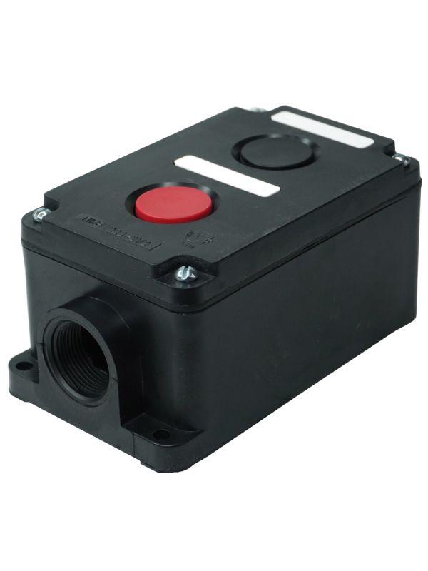 Пост кнопочный ПКЕ 222-2 У2 10А 660В 2 элемента черн. и красн. цилиндр накладной IP54 пост управления Электротехник ET519076