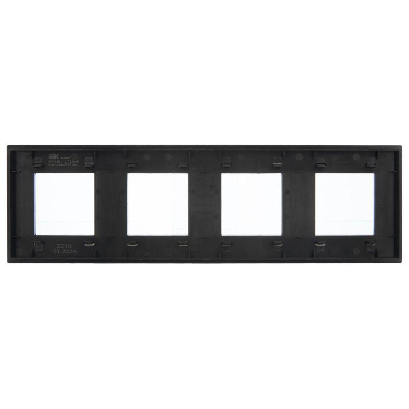 Рамка 4-м SKANDY SK-F34Bl металл черн. IEK SK-M42-M-K02