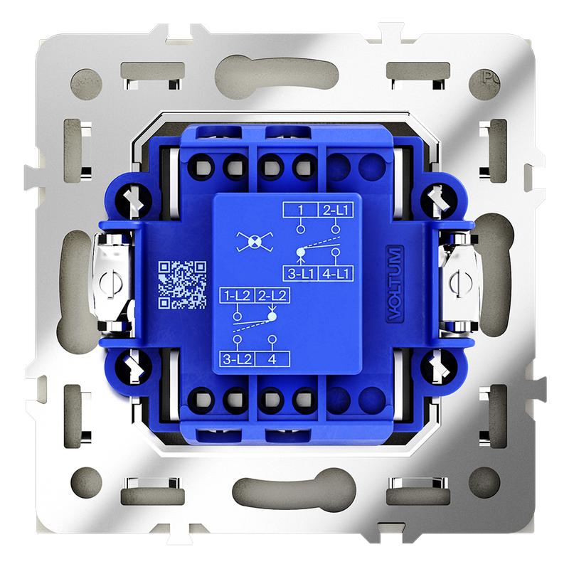 Переключатель перекрестный 1-кл. СП S70 механизм шелк Voltum VLS010504
