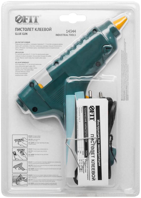 Пистолет клеевой 11мм 18Вт (60Вт) FIT 14344
