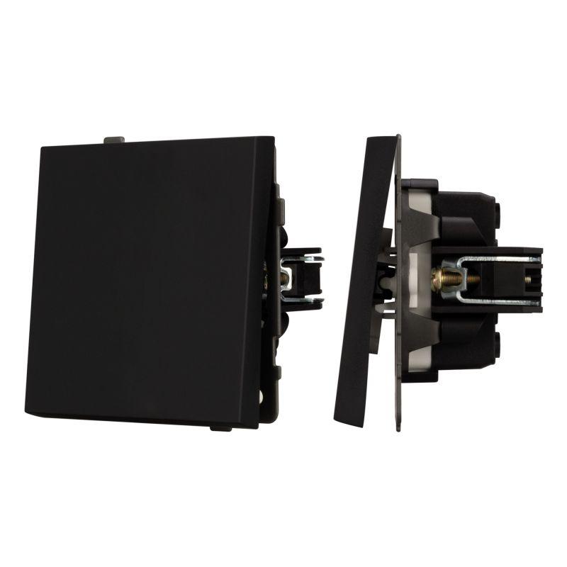 Механизм выключателя одноклавишный проходной SWT-TENDO-MKP1-SFPL-BK 230В 10А Arlight 054579