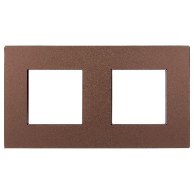 Рамка 2-м SKANDY SK-F32Br металл шоколад IEK SK-M22-M-K30