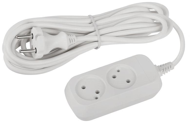 Удлинитель 2х5м без заземл. ПВС 2х0.75 UDL-10-250 Greenline Эра Б0065044