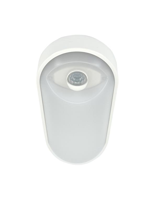 Светильник светодиодный WP 15 C 12W OP 840 W10L22 WH MDM 220х106х60мм 12Вт 4000К IP54 ЖКХ овал. пылевлагозащ. с датчиком движ. бел. Русский Свет 15071524500