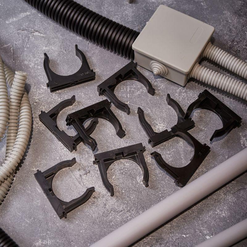 Держатель для труб (клипса) d50мм для монтажного пистолета черн. Rexant 28-0450-2