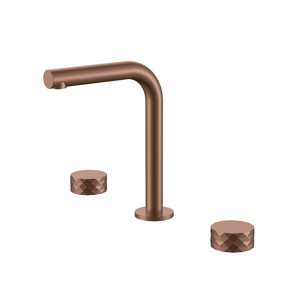 Смеситель на столешницу STICK DIAMOND на 3 отв. BRUSHED BRONZE