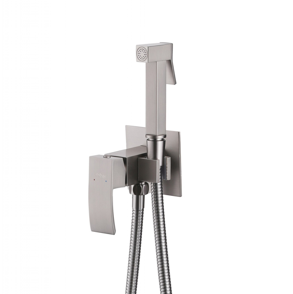 Смеситель ABBER Wasserfall AF8625SP с гигиеническим душем, сатин