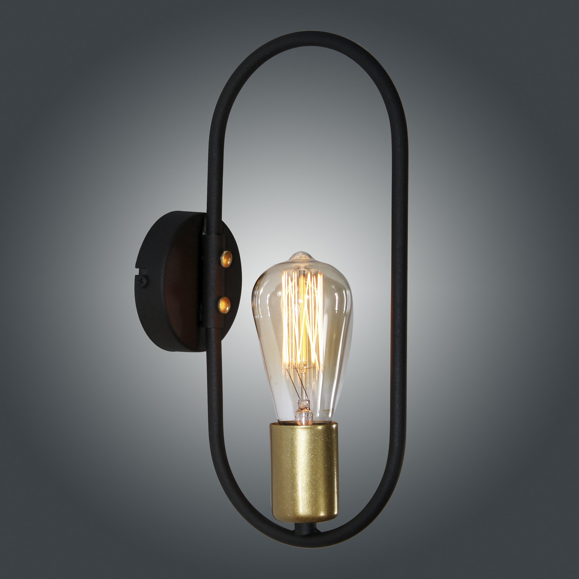 Светильник настенный Солей 511 черн.зол. НББ 01-60-187 Е27