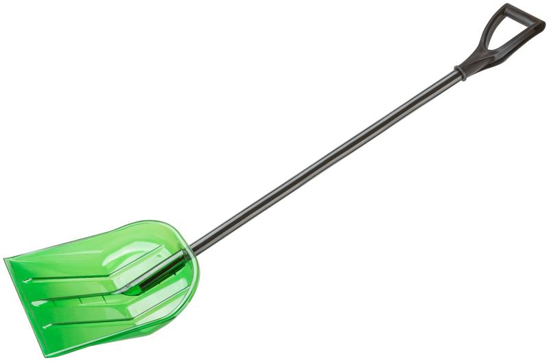 Лопата для уборки снега малая Профи 340х385х1350мм алюм. черенок; поликарбонат. FIT 68113