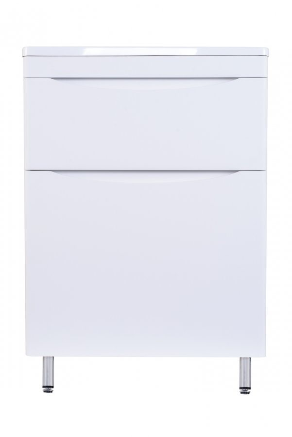 Тумба напольная "Бергамо мини 60" (2 ящ.) Люкс антискрейтч белый, PLUS