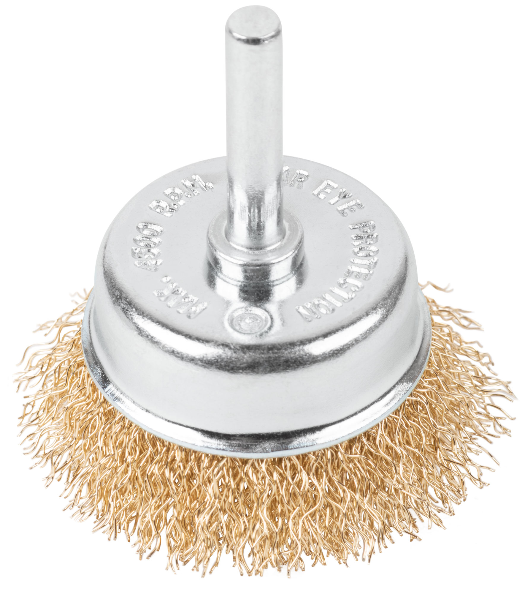 Щетка для дрели, тип "Чашка", латун. витая проволока 0,3 мм, 50 мм, блистер, CUTOP Profi