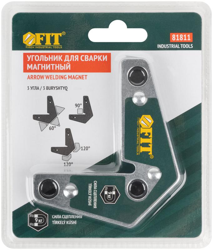 Угольник для сварки магнитный 3 угла усилие до 9кг FIT 81811