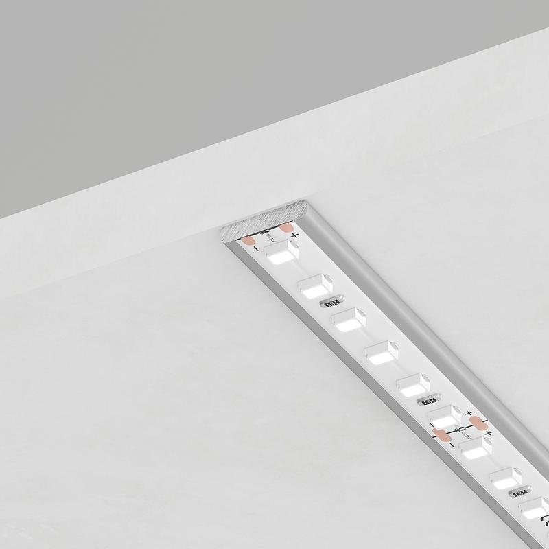 Профиль алюминиевый CAB285 накладной ПОЛОСА 12х2мм серебр. 2м FERON 48116