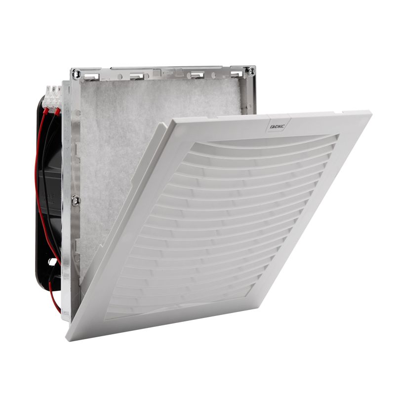 Вентилятор с фильтром ЭМС 480куб.м/ч 48В DC 255х255мм IP54 DKC R5MCV25048