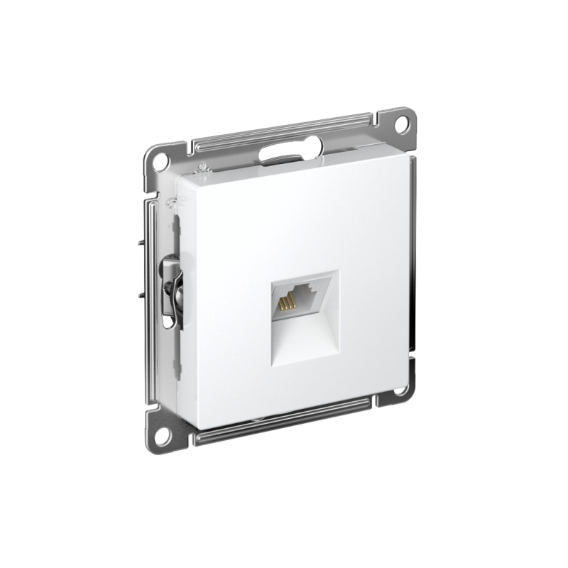 Розетка телефонная 1-м СП AtlasDesign RJ11 механизм бел. SE ATN000181