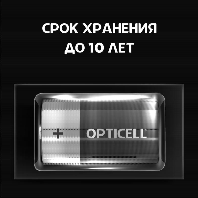 Элемент питания алкалиновый D/LR20 1.5В (блист. 2шт) Basic Opticell 5051005/6051005