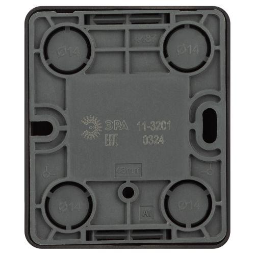 Розетка 1-м ОП Эксперт 11-3201-05 TV IP20 антрацит Эра Б0063024