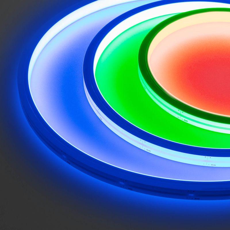 Лента светодиодная MOONLIGHT-TOP-B84-13x12mm 24V RGB 12Вт/м IP67 wire x2 боков. вывод кабеля герметичная (уп.5м) Arlight 041485