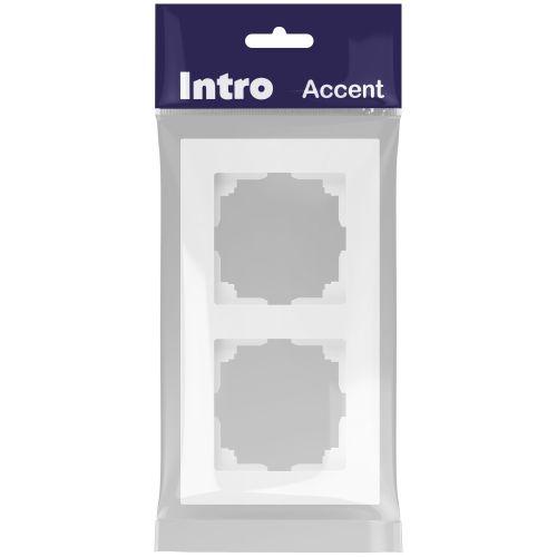 Рамка 2-м СП Accent 6-502-01М бел. матов. Intro Б0063751