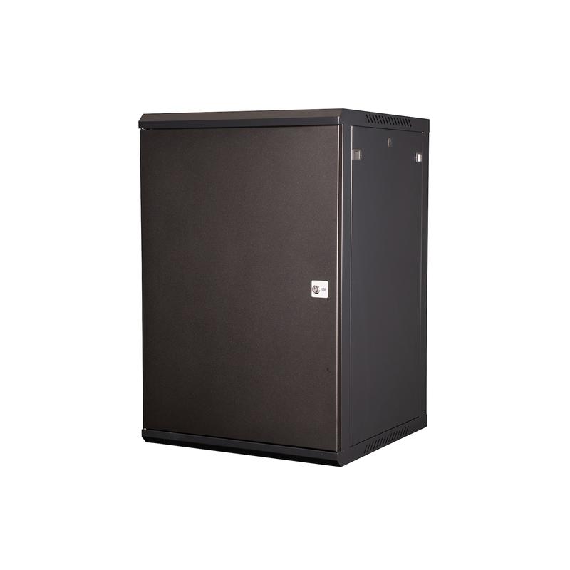 Шкаф телекоммуникационный настен. 19дюйм 18U 901х600х600мм дверь метал. черн. Datarex DR-645101