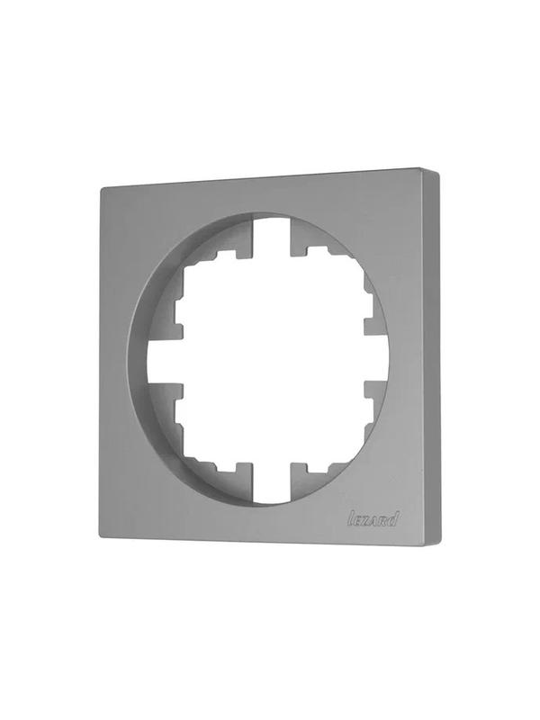 Рамка 1-м OSEN горизонт. квадрат сер. матов. LEZARD 743-7400-146