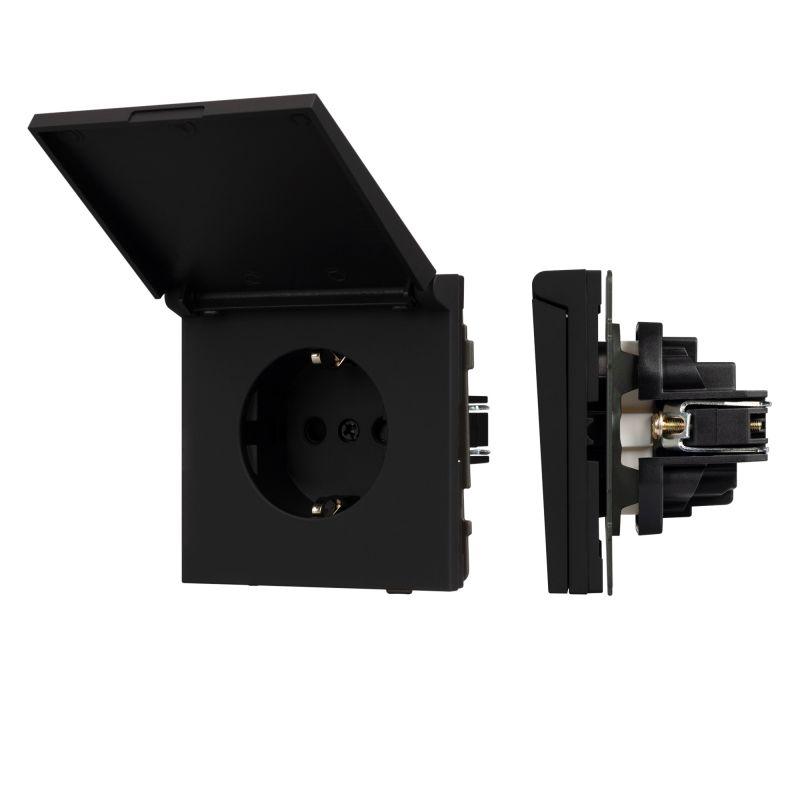 Механизм розетки SCT-TENDO-MCP-SFPL-BK 230В 16А влагозащ. Arlight054599