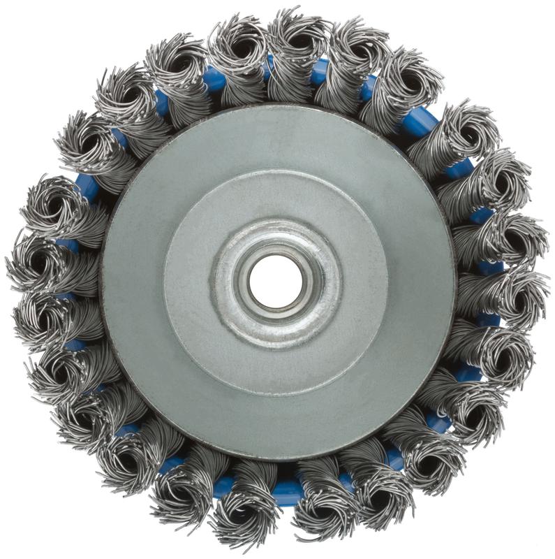 Корщетка тип "чашка" гайка М14 стальная витая проволока 125мм MOS 38954М