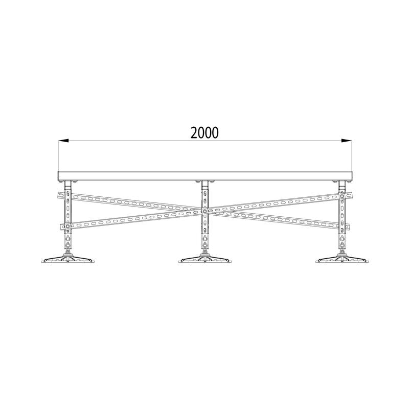 Конструкция опорная для установки оборудования TECHNORAPTOR FOOT 1500х2000 тип 2 HD КМ TR0235