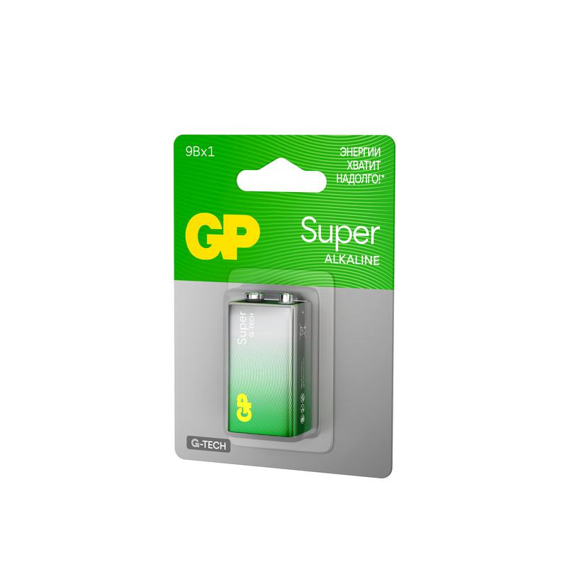 Элемент питания алкалиновый "крона" 6LR61 9В Super Alkaline G-Tech (блист.1шт) GP 1219