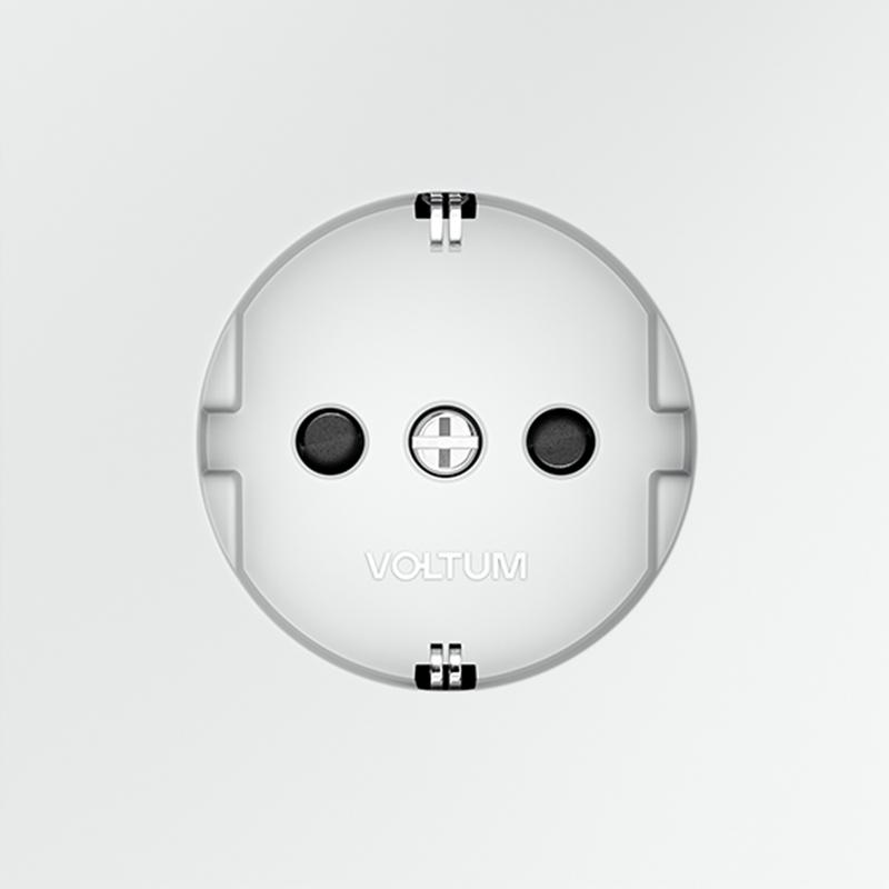 Розетка 1-м СП S70 16А с заземл. защ. шторки механизм бел. матов. Voltum VLS040202