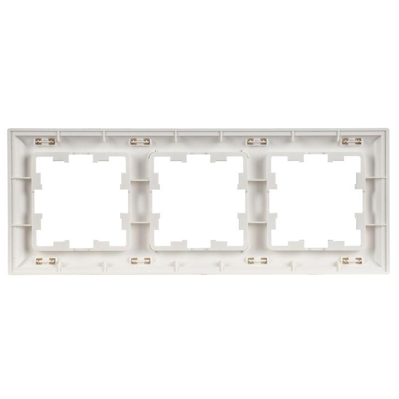 Рамка 3-м BRITE РУ-3-БрАБ арктич. бел./бел. IEK BR-M32-12-K91