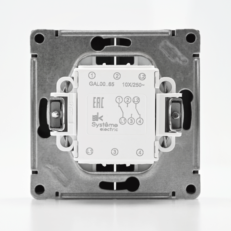 Переключатель 2-кл. ArtGallery (сх. 6/2) 10AX механизм грифель SE GAL000765