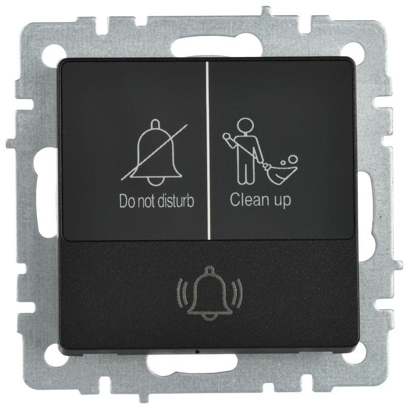 Кнопка звонка BRITE 10А ВС10-1-9-БрЧ для отелей с индик. механизм черн. IEK BR-V14-2-10-K02