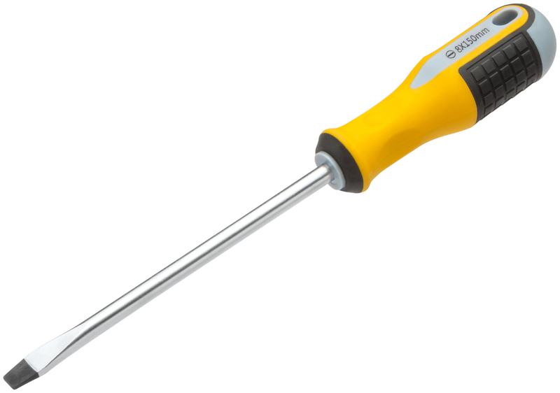 Отвертка "Старт" CrV сталь прорезиненная ручка 8х150мм SL FIT 55189