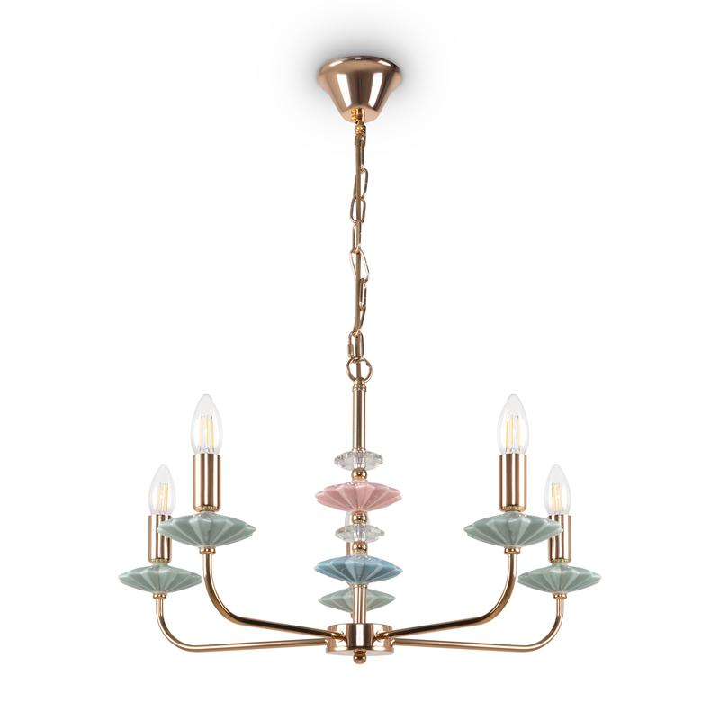 Светильник Castle 40Вт E14х5 IP20 подвесной Freya FR5336PL-05G